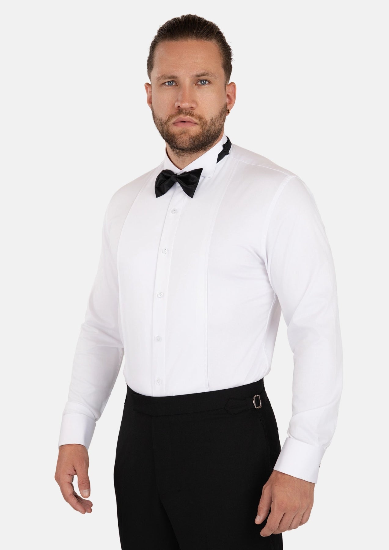 White Bamboo Tuxedo Shirt