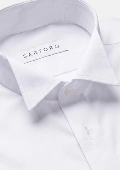 White Bamboo Tuxedo Shirt - SARTORO
