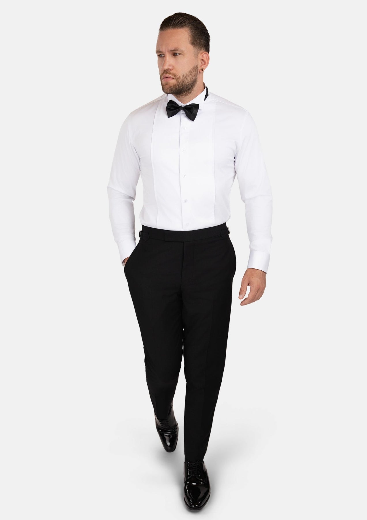 White Bamboo Tuxedo Shirt
