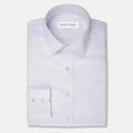 White Egyptian Cotton Broadcloth Shirt - SARTORO