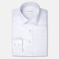 White Egyptian Cotton Broadcloth Shirt - SARTORO