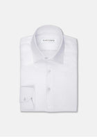 White Linen Blend Shirt - SARTORO249