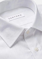 White Linen Blend Shirt - SARTORO854