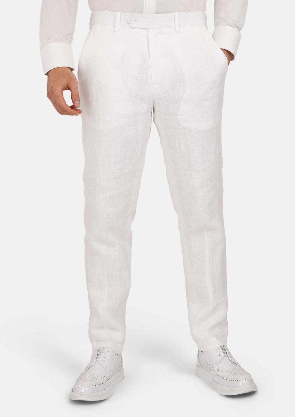 White Linen Pants715