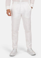 White Linen Pants - SARTORO885