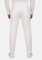 White Linen Pants - SARTORO539