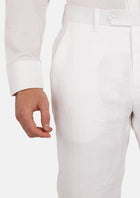 White Linen Pants - SARTORO528