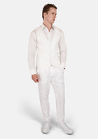 White Linen Vest - SARTORO198