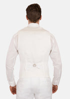 White Linen Vest - SARTORO210