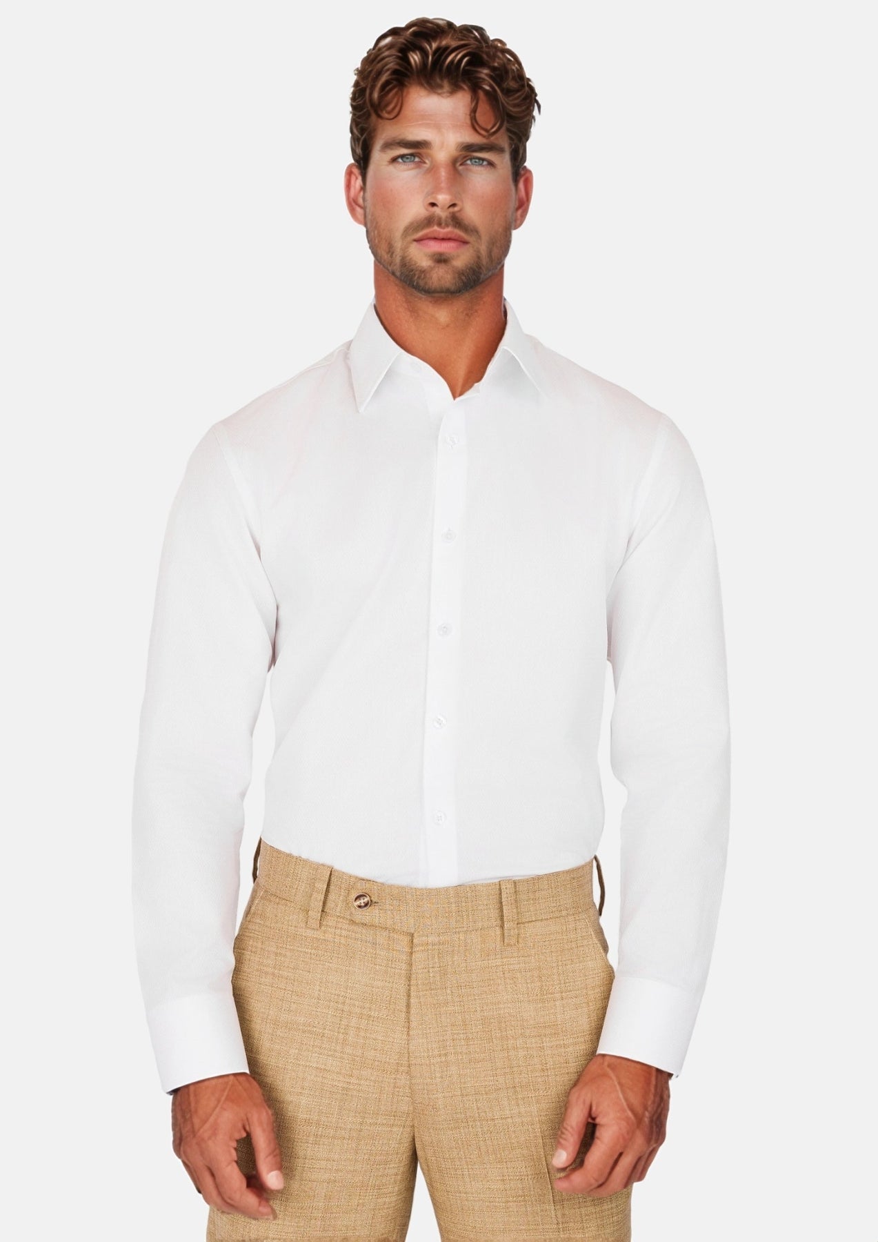Crystal White Diamond Shirt