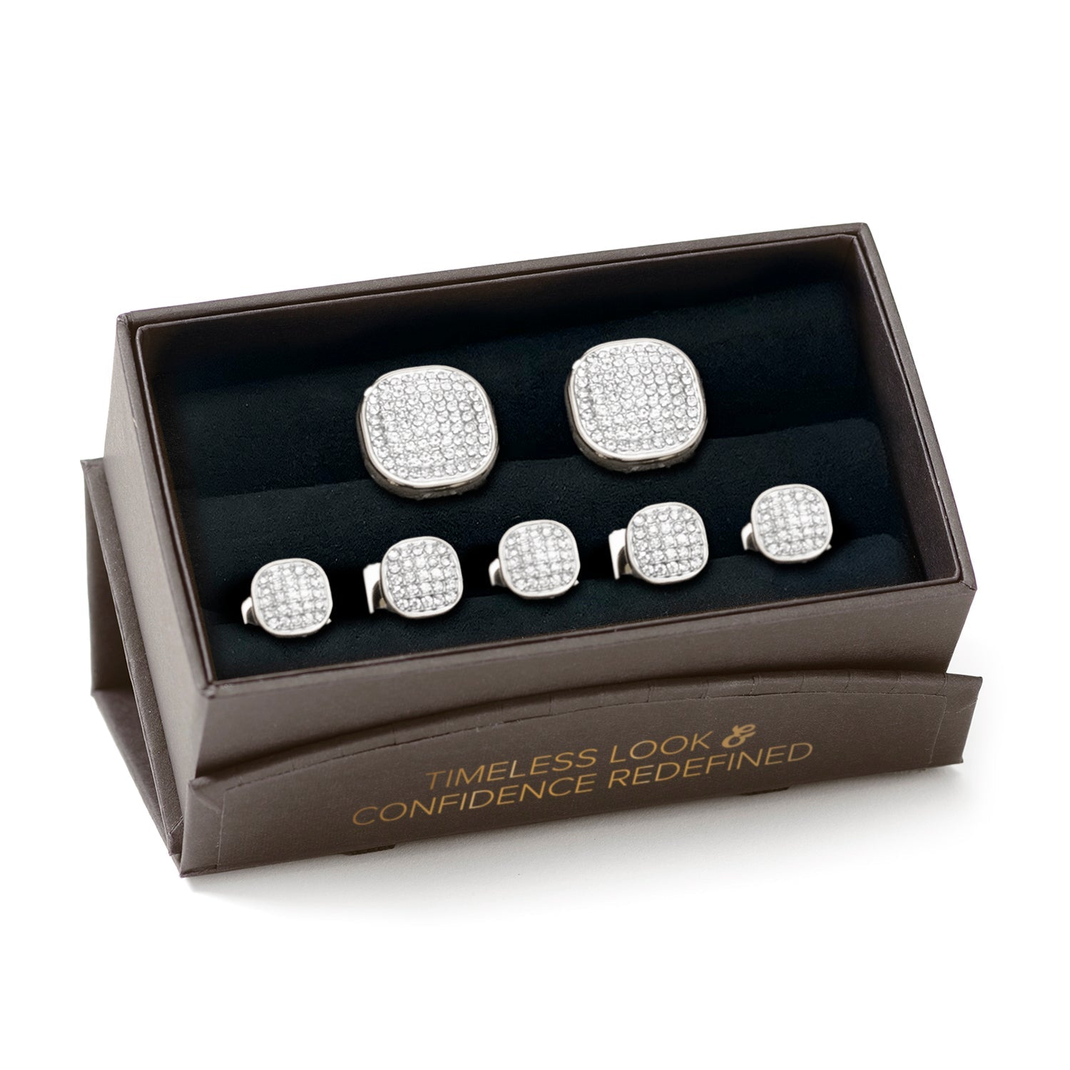 White Pave Crystal 5-Stud Set - SARTORO463