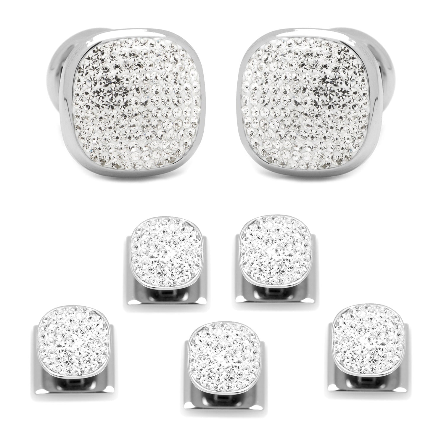 White Pave Crystal 5-Stud Set812