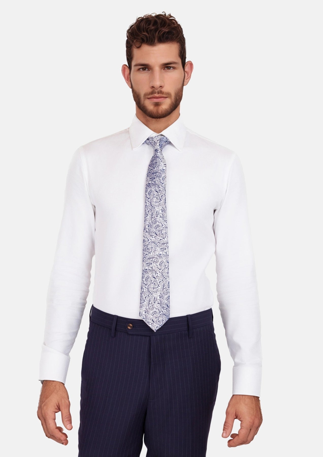 Pure White Stripe Shirt