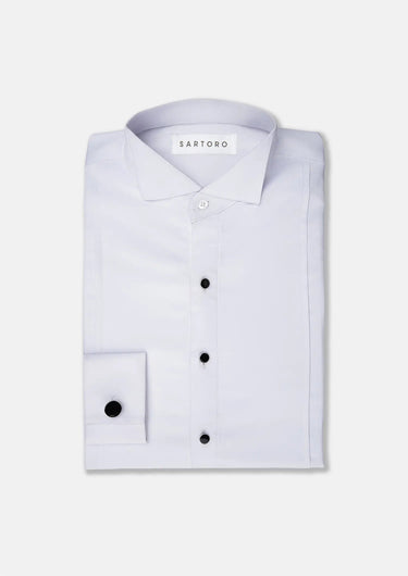 White Tuxedo Shirt - SARTORO