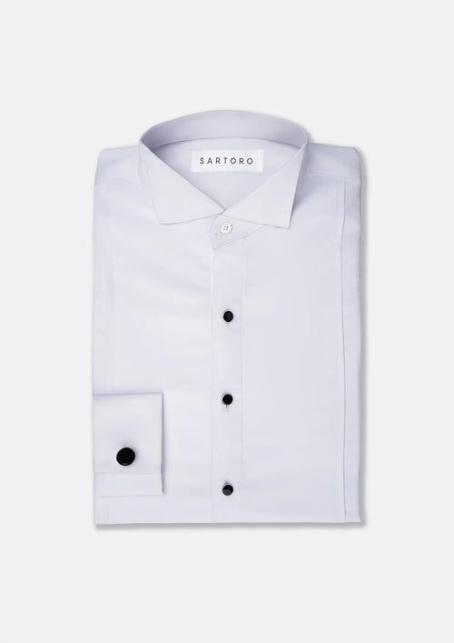 White Tuxedo Shirt - SARTORO