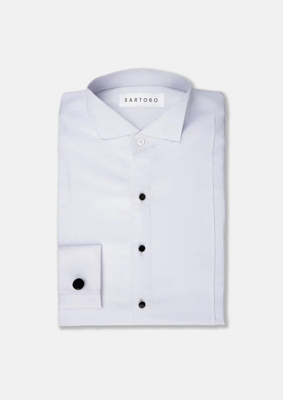 White Tuxedo Shirt - SARTORO