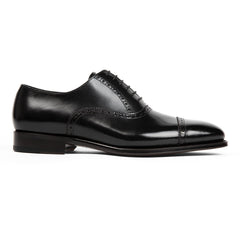 Windsor Brogue Cap - Toe // Obsidian Black - SARTORO