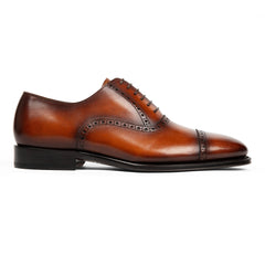 Windsor Brogue Cap - Toe // Vintage Amber Tan - SARTORO