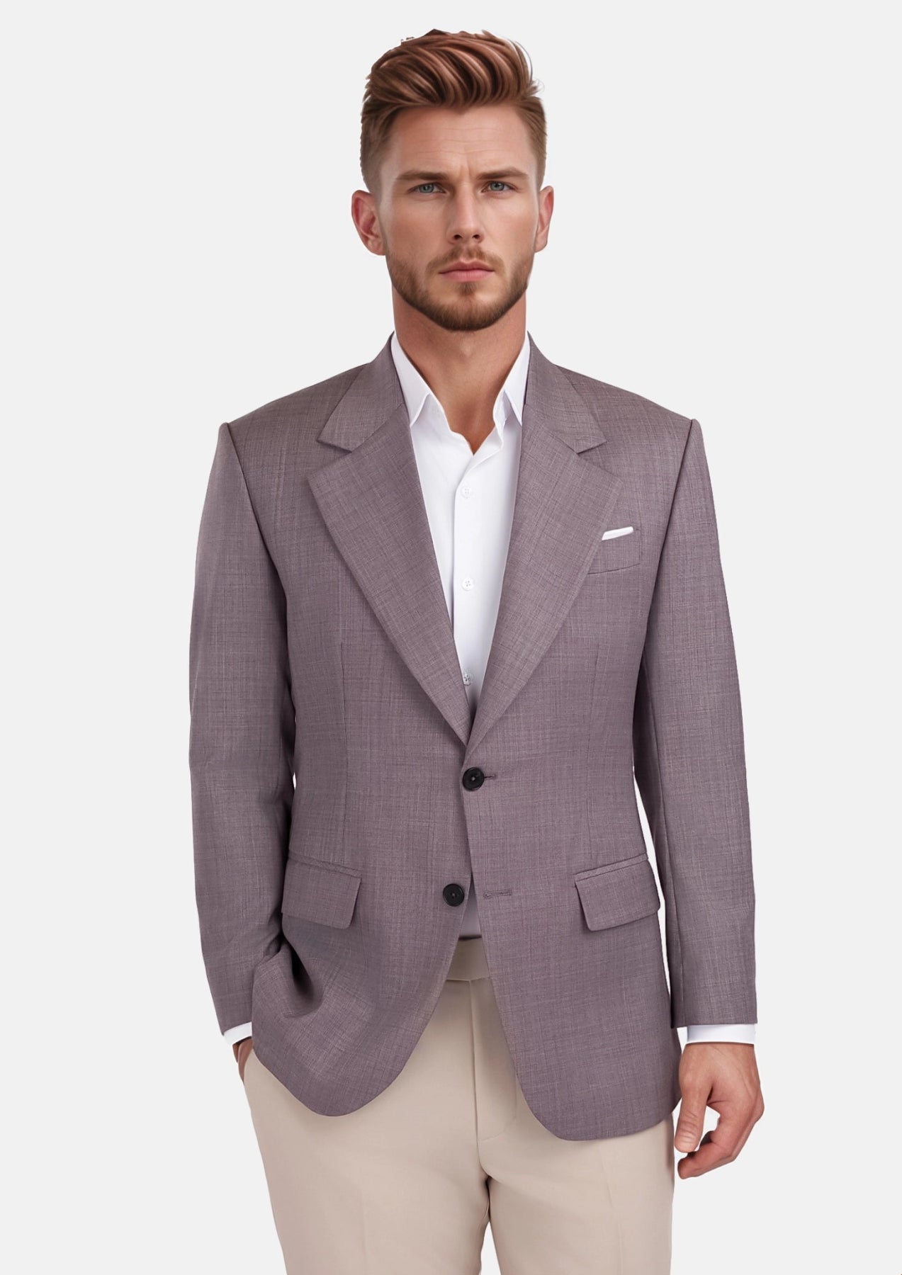 Wisteria Lilac Sharkskin Jacket - SARTORO