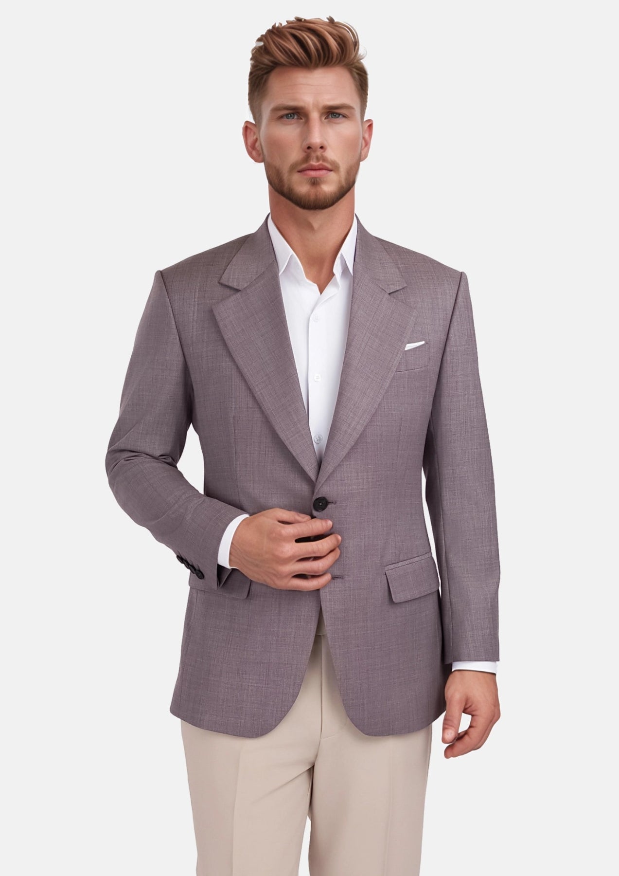 Wisteria Lilac Sharkskin Jacket - SARTORO