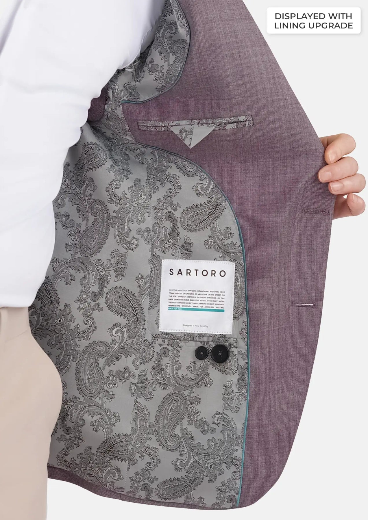 Wisteria Lilac Sharkskin Jacket - SARTORO