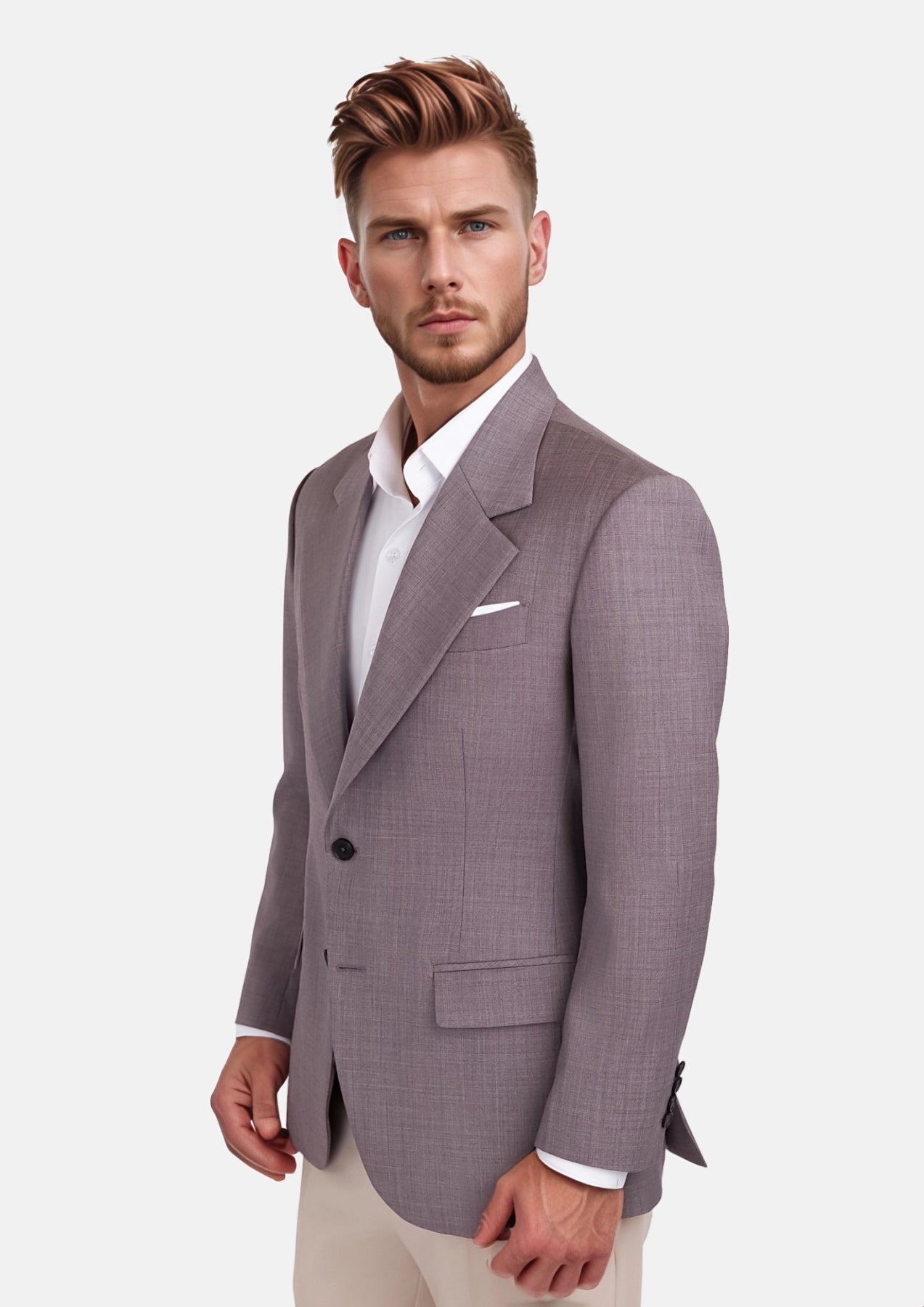 Wisteria Lilac Sharkskin Jacket - SARTORO