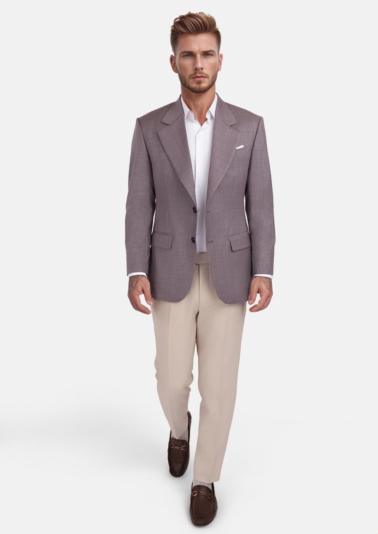 Wisteria Lilac Sharkskin Jacket - SARTORO