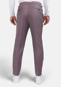 Wisteria Lilac Sharkskin Pants - SARTORO
