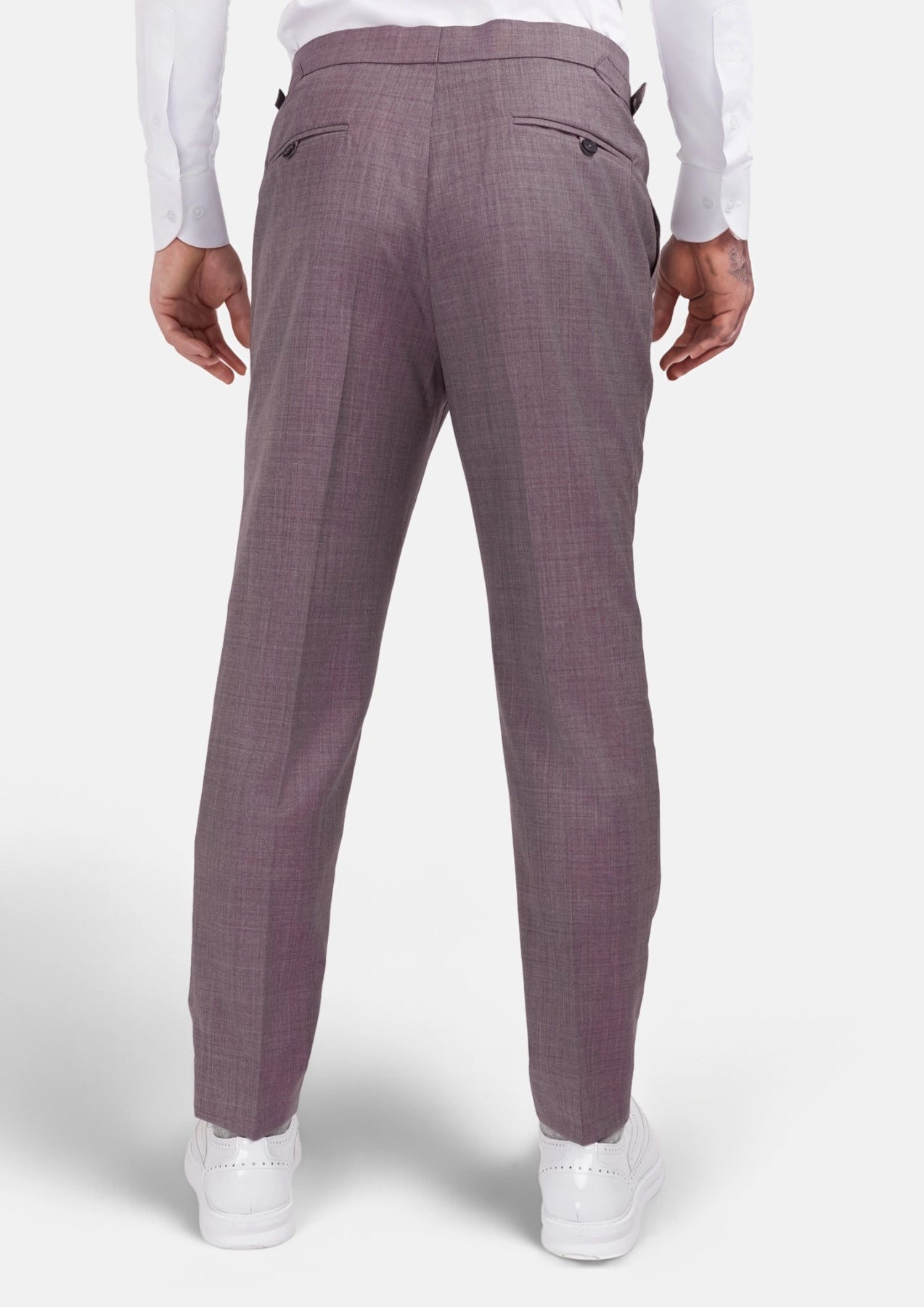 Wisteria Lilac Sharkskin Pants - SARTORO