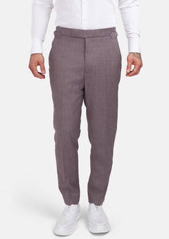Wisteria Lilac Sharkskin Pants - SARTORO