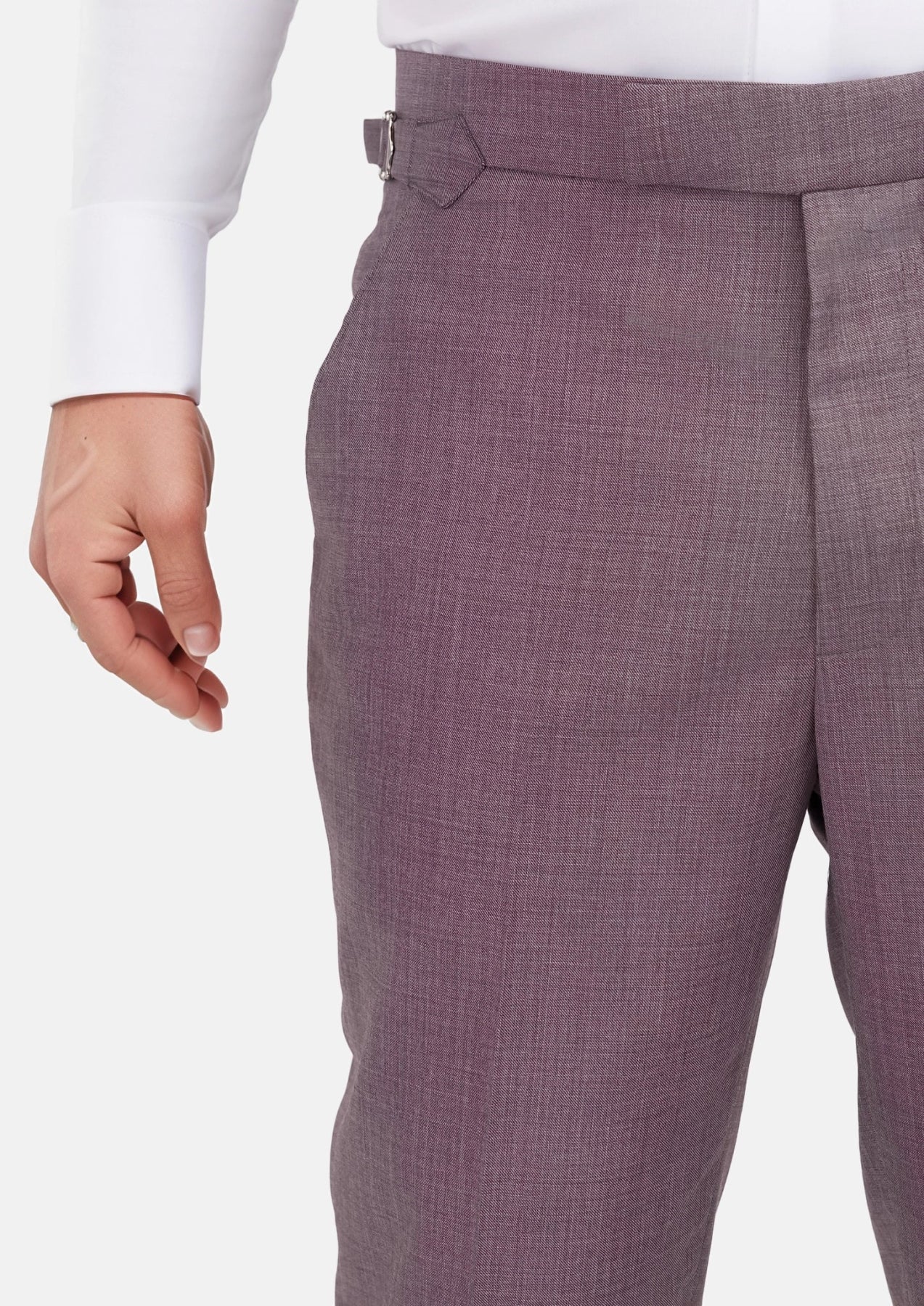 Wisteria Lilac Sharkskin Pants - SARTORO
