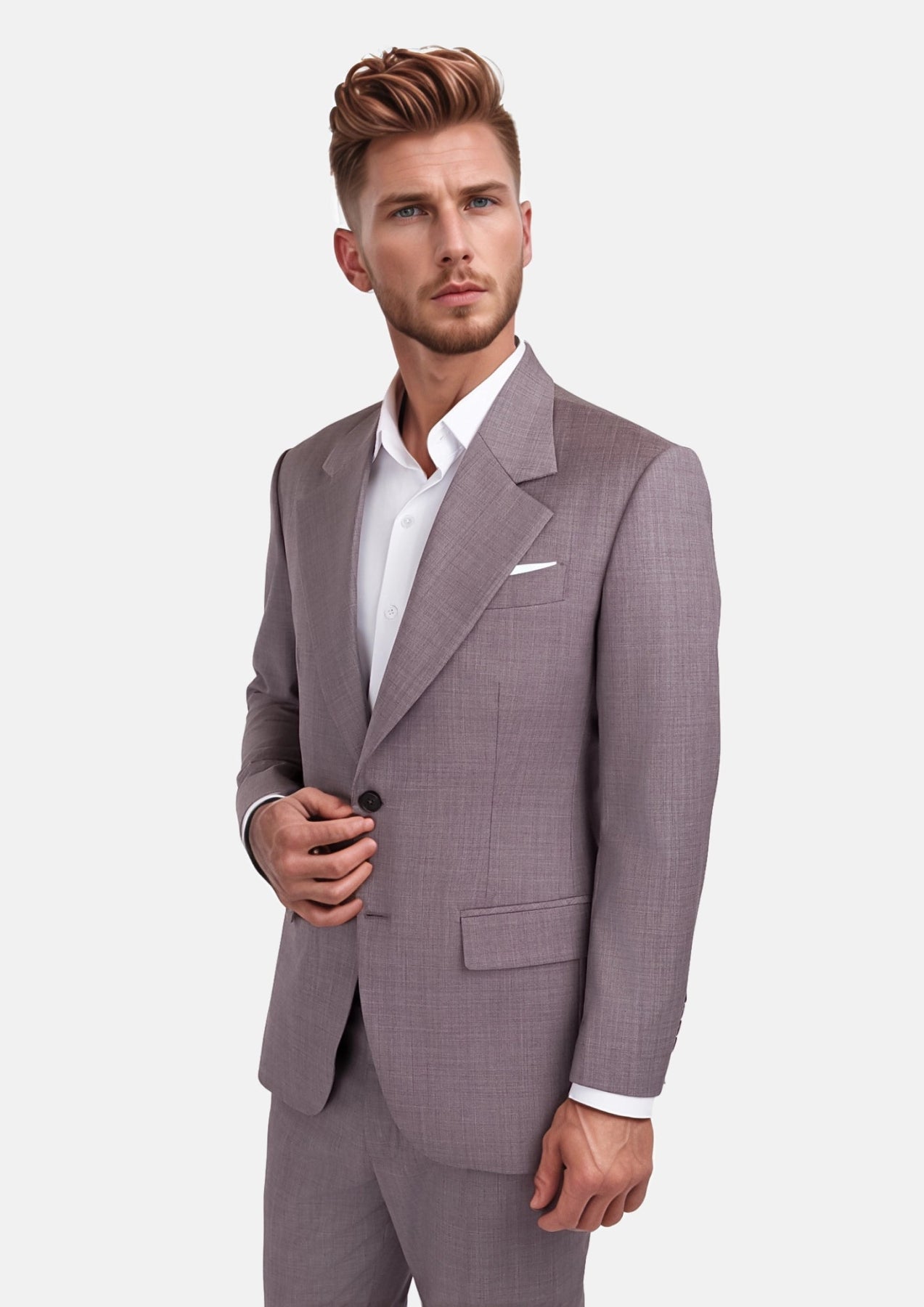 Wisteria Lilac Sharkskin Suit - SARTORO