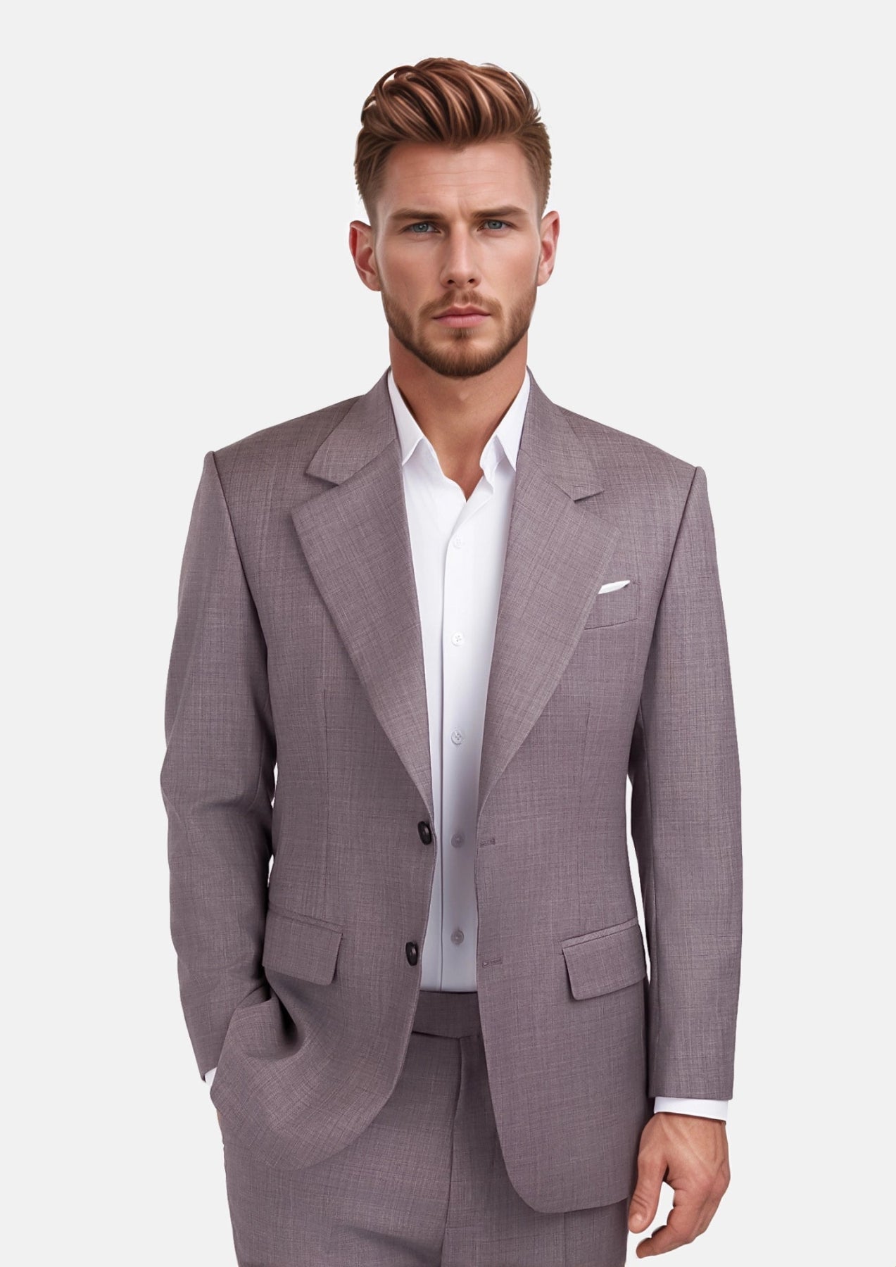 Wisteria Lilac Sharkskin Suit - SARTORO