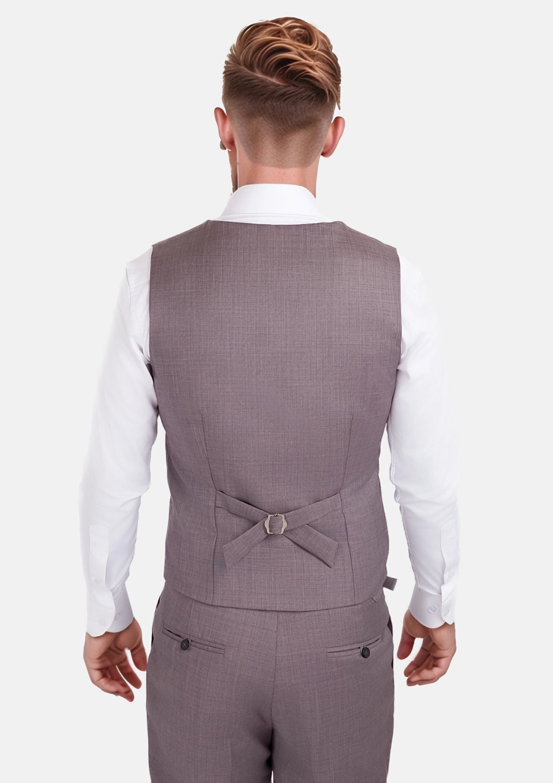 Wisteria Lilac Sharkskin Vest - SARTORO