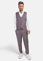 Wisteria Lilac Sharkskin Vest - SARTORO274