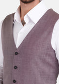 Wisteria Lilac Sharkskin Vest - SARTORO