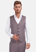 Wisteria Lilac Sharkskin Vest - SARTORO