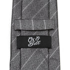 Woven Gray Stripe Men's Tie - SARTORO233