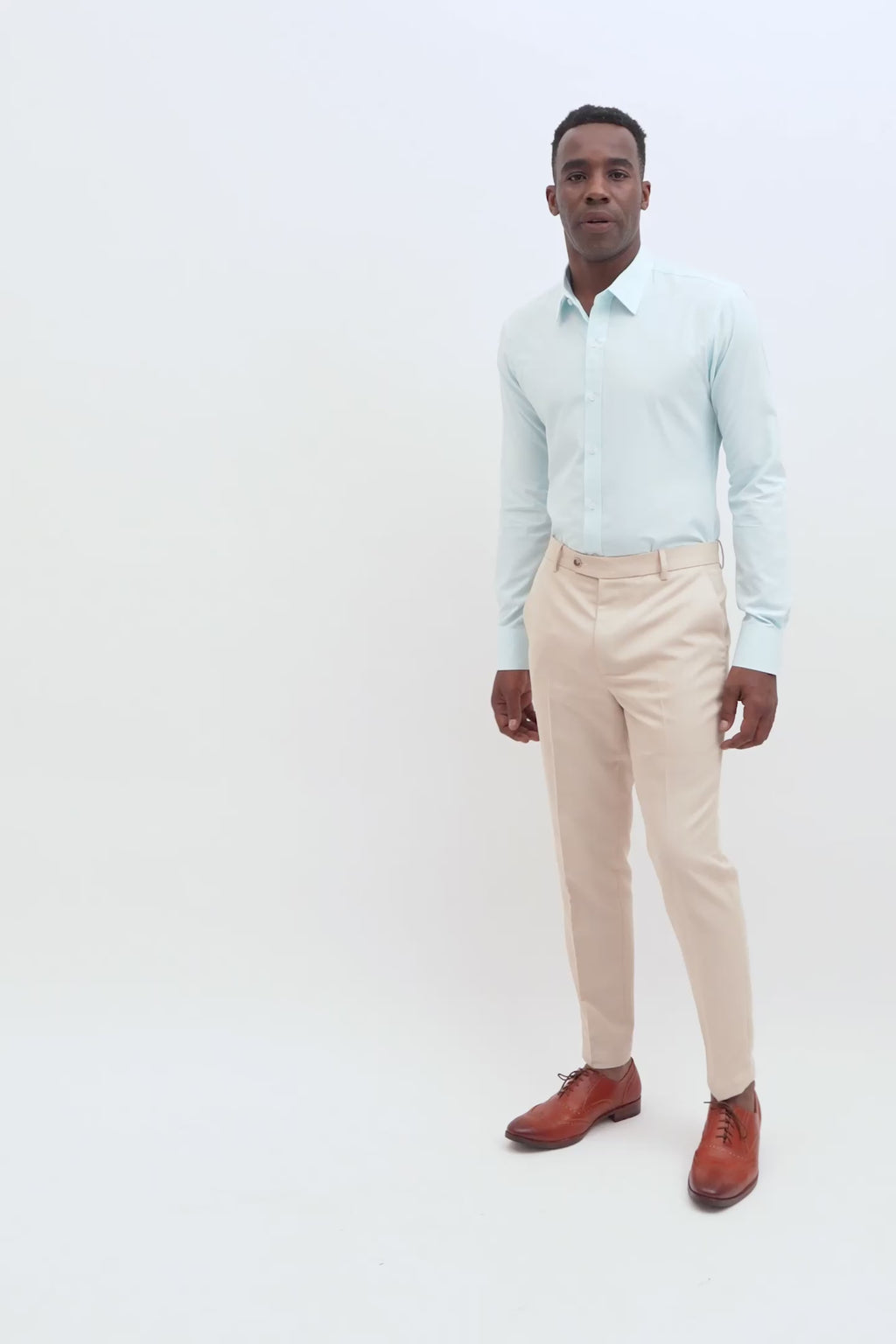 Champagne Cotton Chino Pants