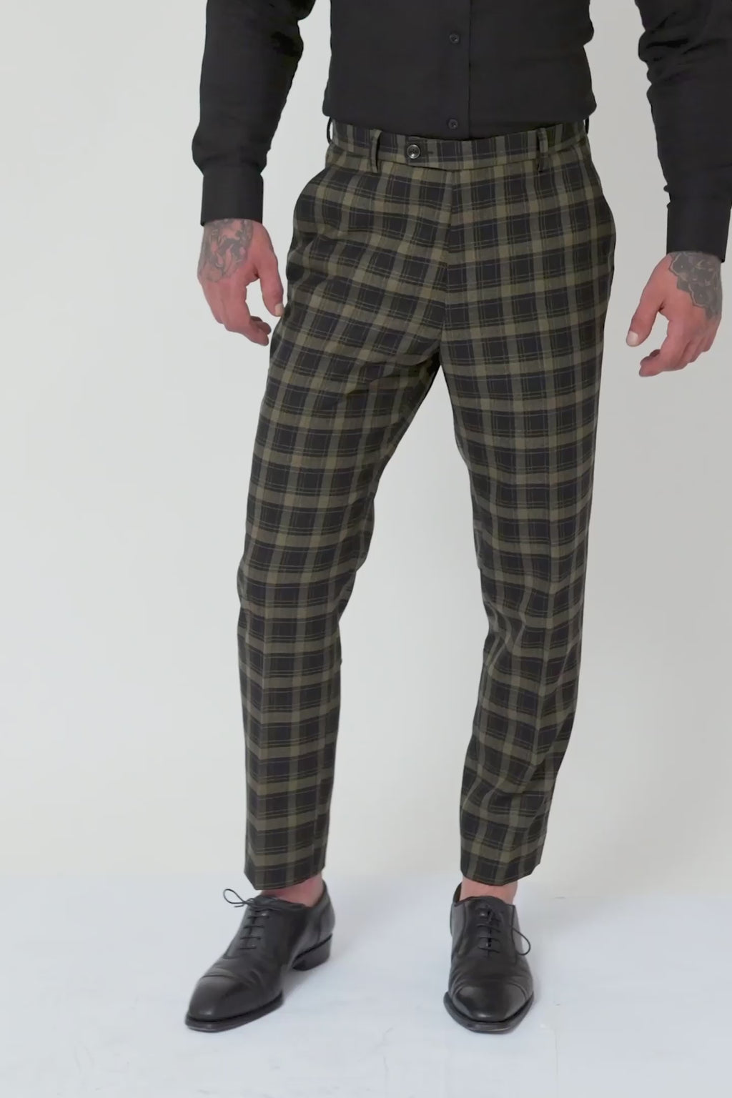 Black & Gold Check Pants