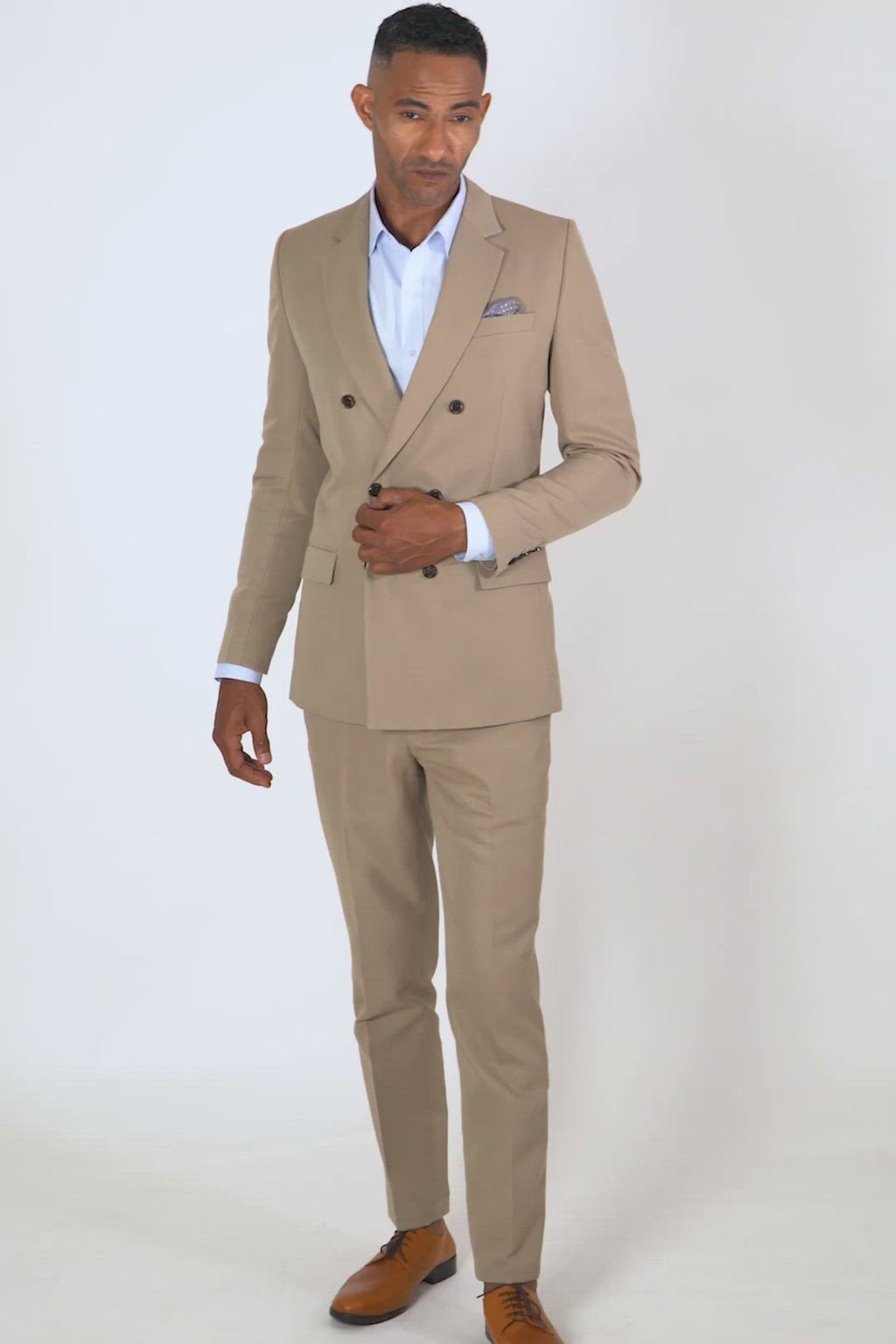 Beekman Khaki Cotton Suit
