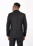 Ellis Black Crosshatch Jacket - SARTORO385