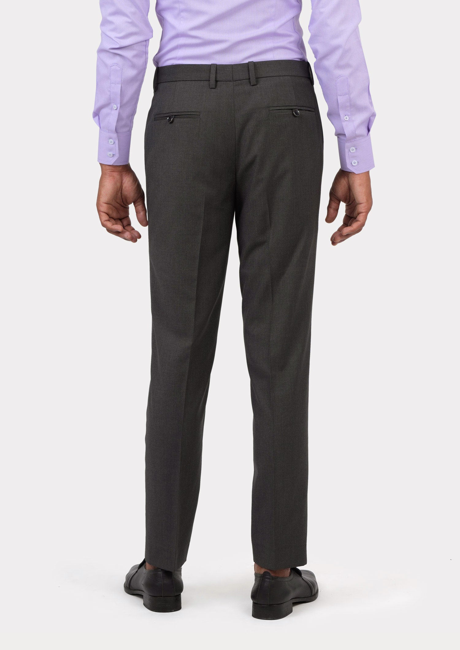 Charcoal Crosshatch Pants - SARTORO