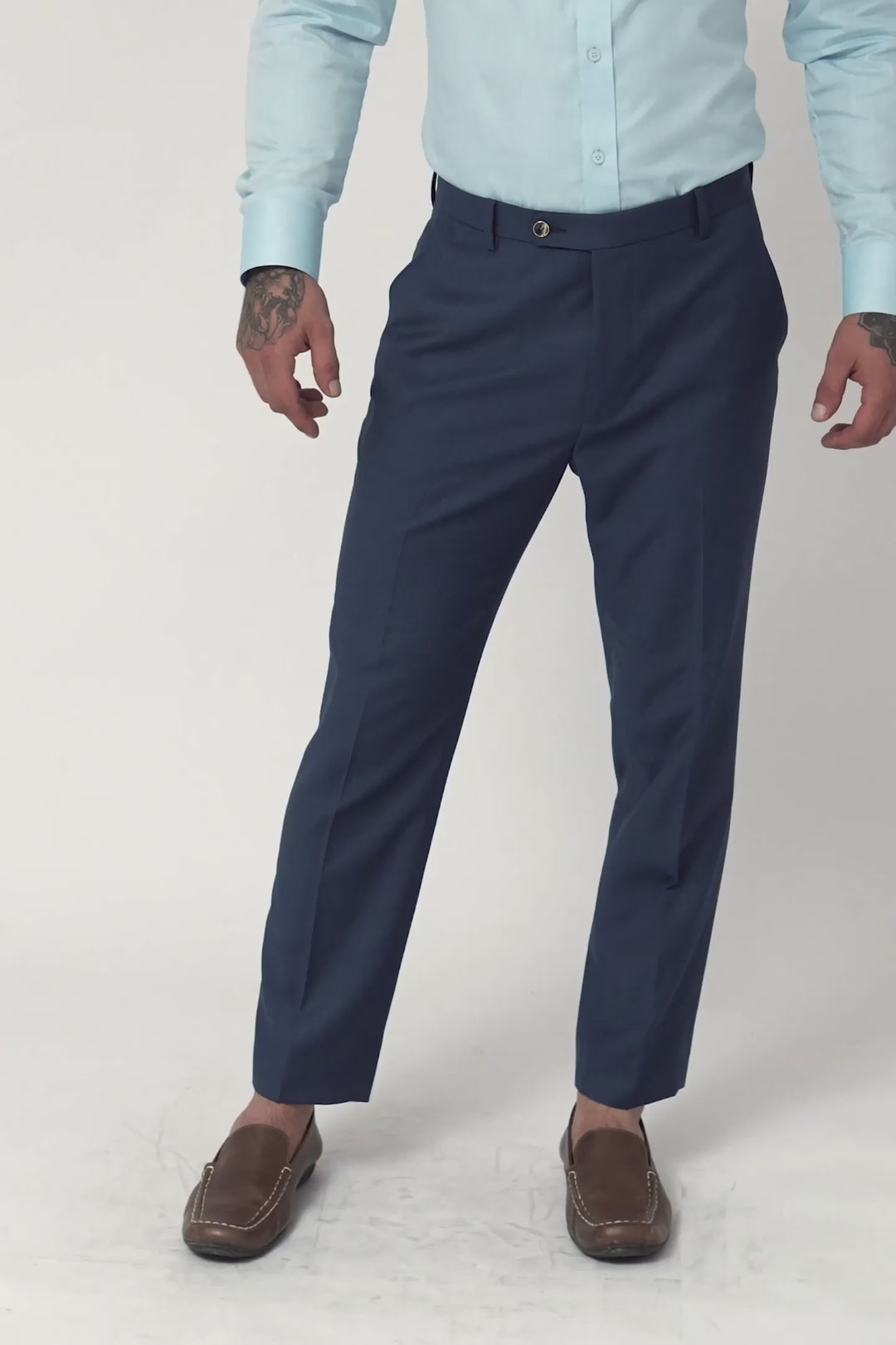 Yale Blue Crosshatch Pants