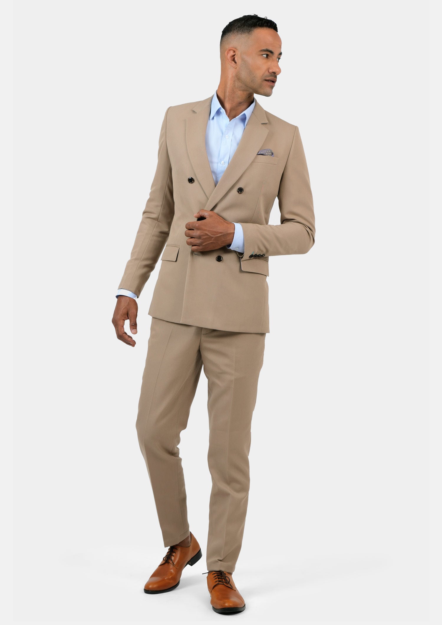Beekman Khaki Cotton Suit - SARTORO