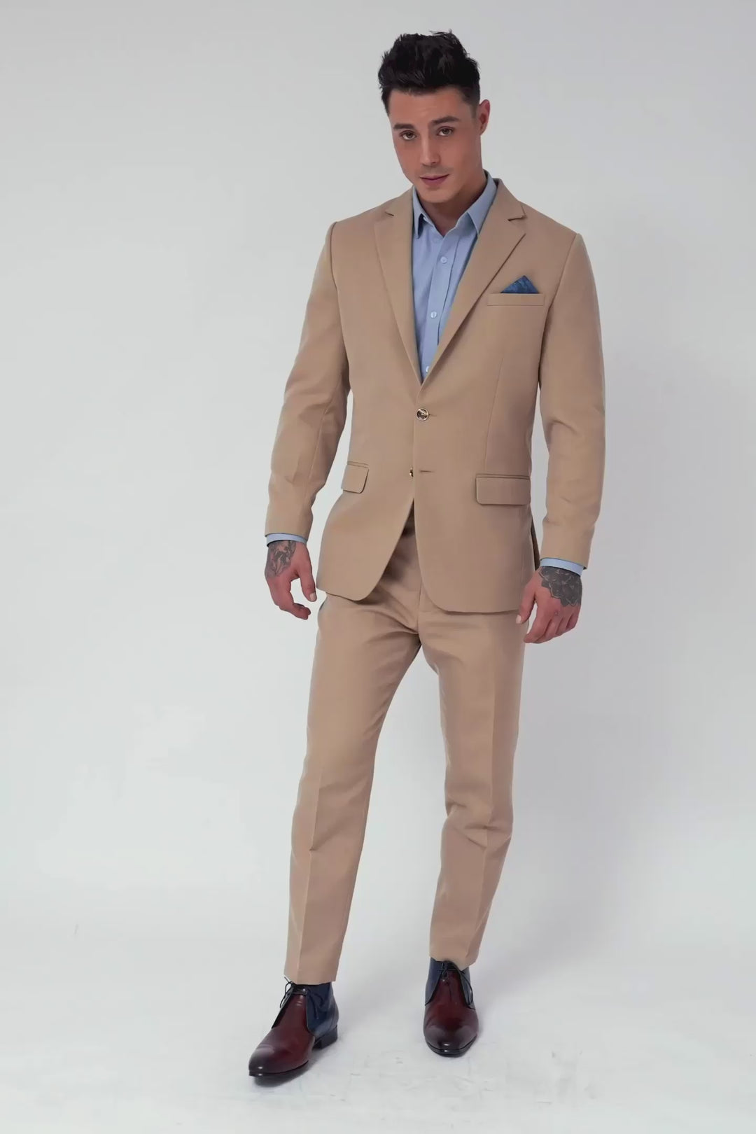 Astor Camel Cotton Suit