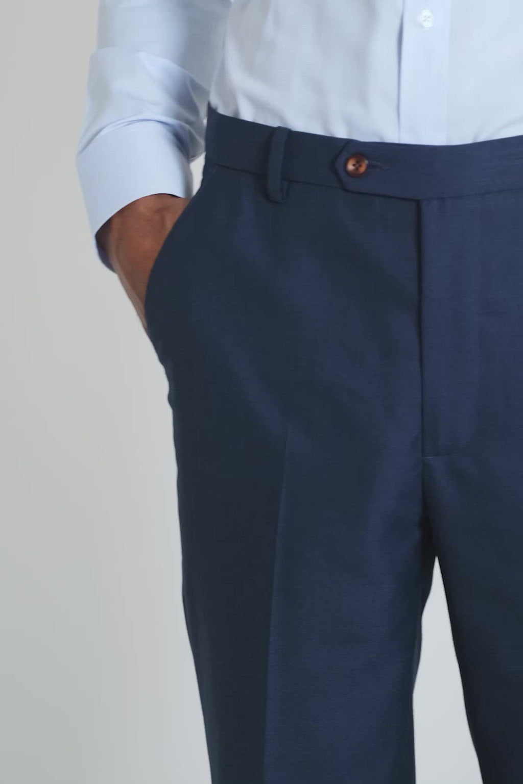 Deep Blue Sharkskin Pants