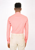 Coral Egyptian Cotton Broadcloth Shirt - SARTORO