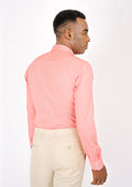 Coral Egyptian Cotton Broadcloth Shirt - SARTORO