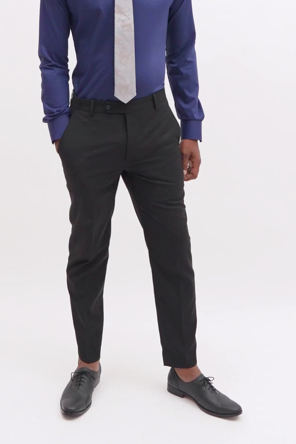 Black Crosshatch Pants